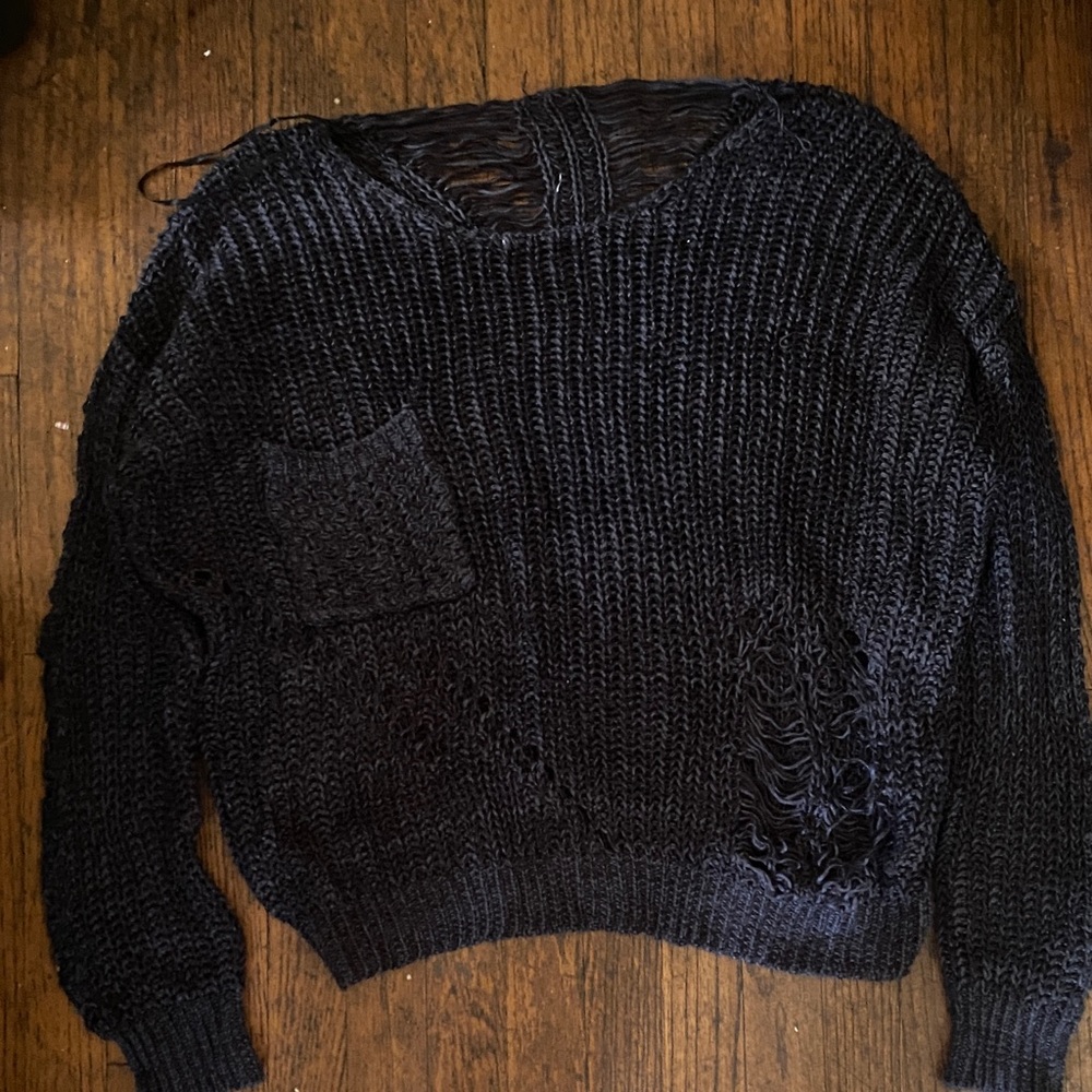 Chic Black Knit Sweater